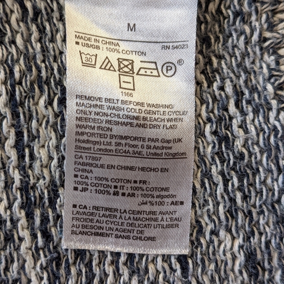 GAP Knit Open Front Cotton Cardigan Medium - Picture 3 of 11